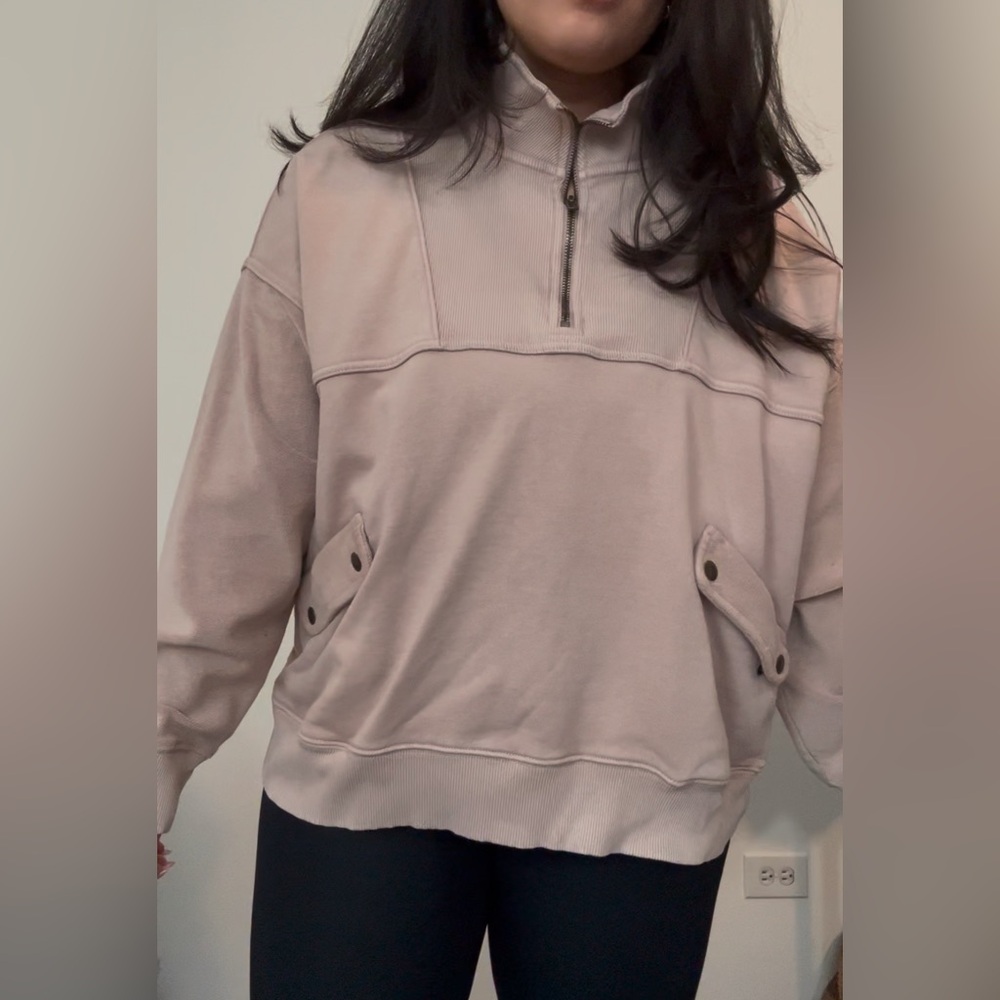 100% cotton quarter zip sweater